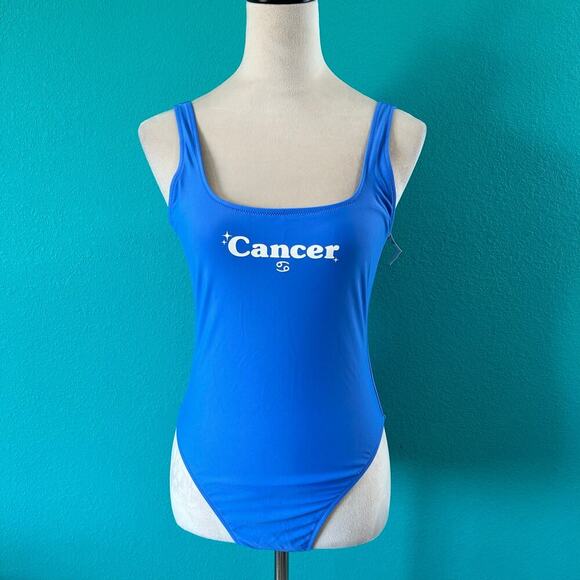 NWT Aerie Astrology Babewatch Cheekiest One Piece Swimsuit Pisces Swim Size M - Picture 3 of 6